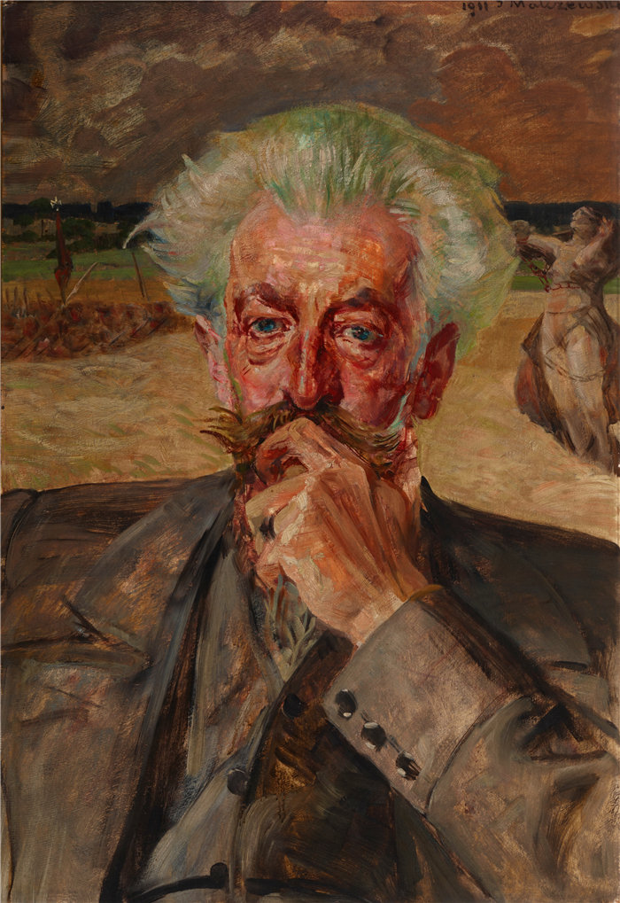 杰克·马尔切夫斯基(Jacek Malczewski，波兰画家)作品-arosław Odrowąż-Pieniążek 的肖像 (1911)