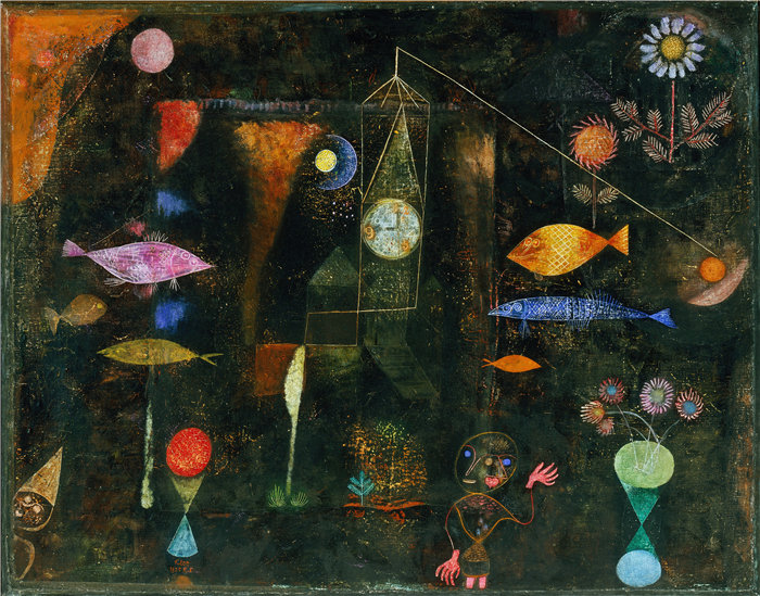 保罗・克利（Paul Klee，德国 ）作品-鱼魔法 (1925)