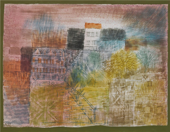 保罗・克利（Paul Klee，德国 ）作品-Vorfrühling In H.（H.的早春）（1925）