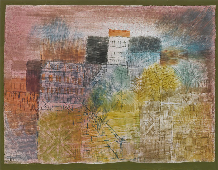 保罗・克利(Paul Klee,德国 )作品-Vorfrühling In H.(H.的早春)(1925)