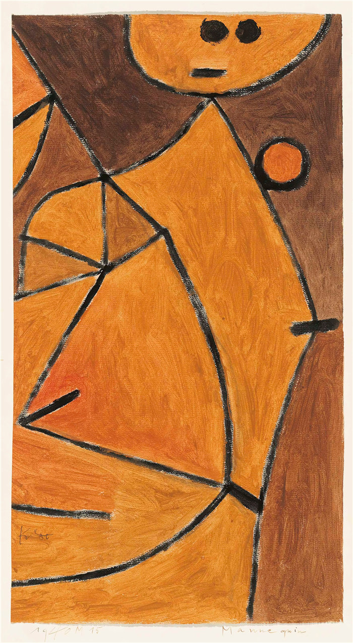 保罗・克利（Paul Klee，德国 ）作品-人体模型 (1940)