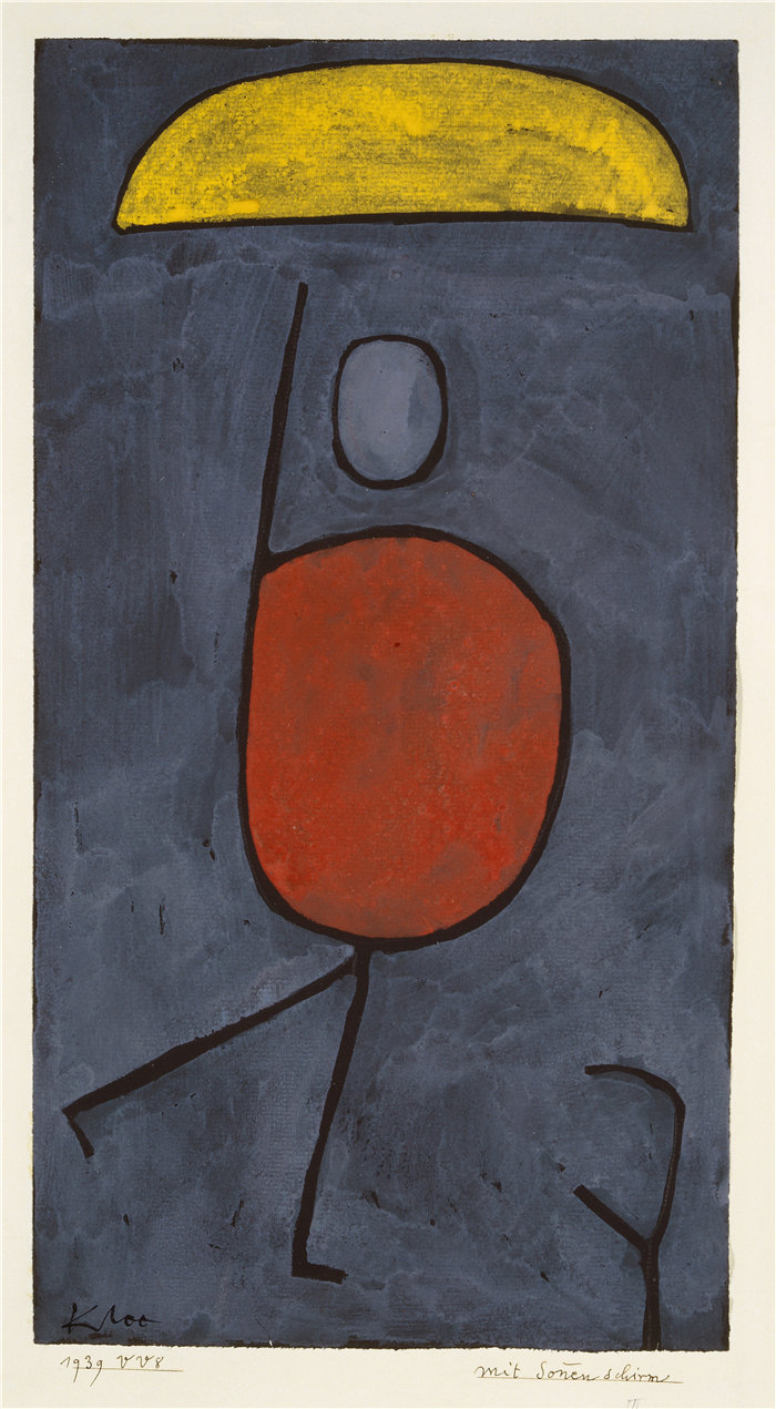 保罗・克利（Paul Klee，德国 ）作品-带雨伞 (1939)