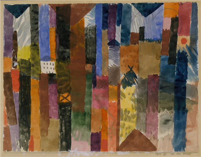 保罗・克利（Paul Klee，德国 ）作品-镇前 (1915)