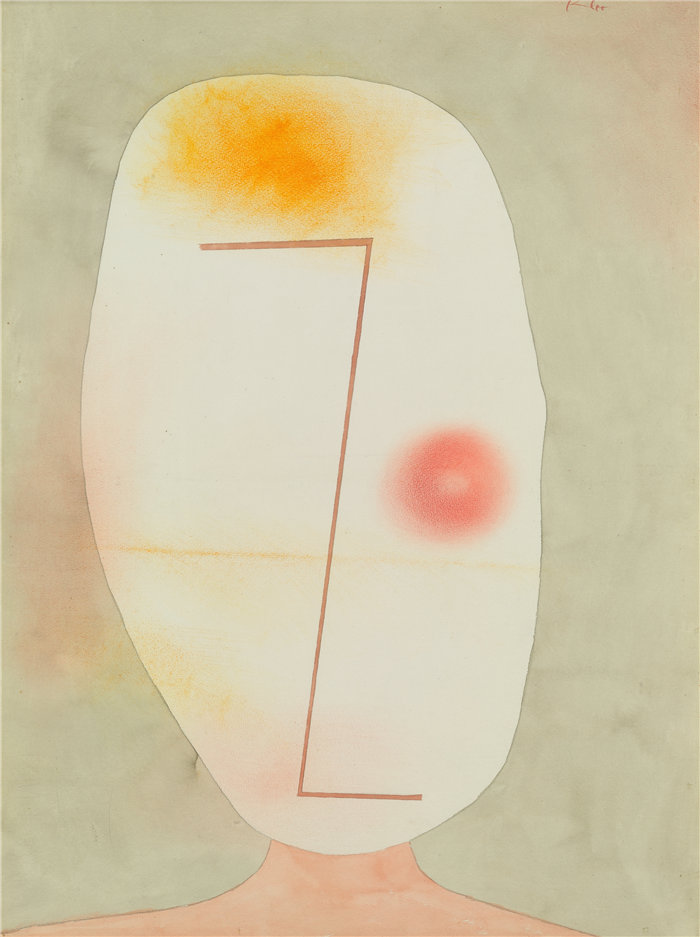 保罗・克利（Paul Klee，德国 ）作品-无题 (Kopf) (1934)