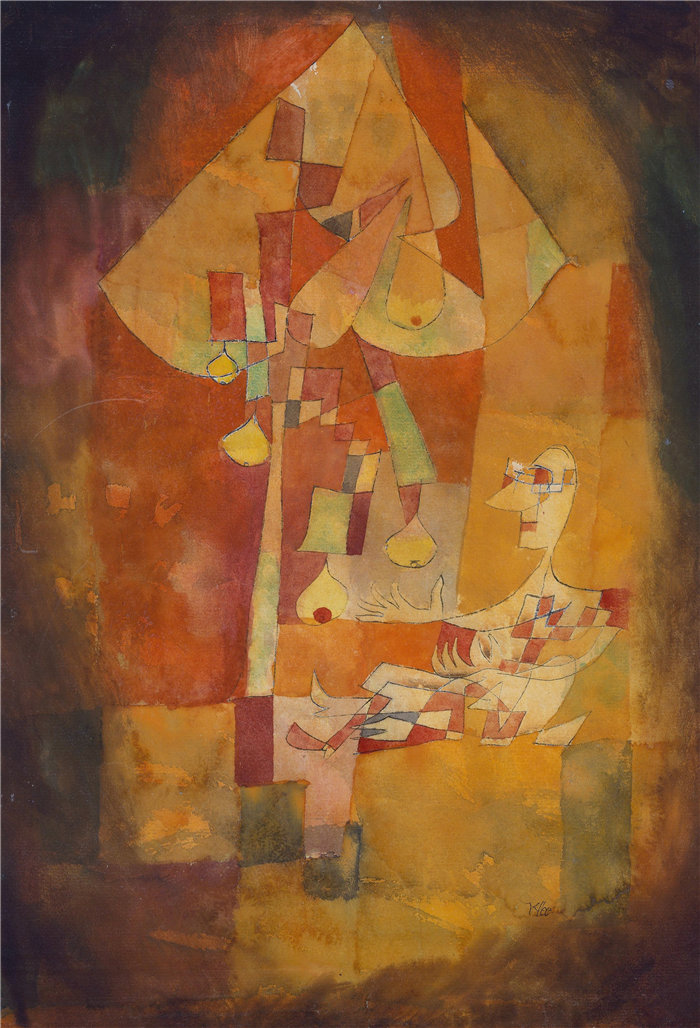 保罗・克利（Paul Klee，德国 ）作品-梨树下的男人 (1921)