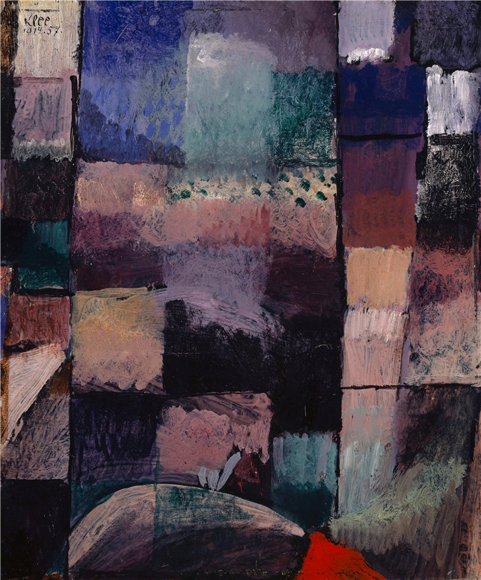 保罗・克利（Paul Klee，德国 ）作品-关于哈马马特 (1914) 的主题