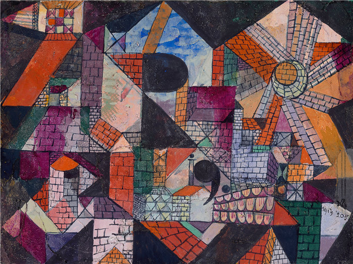 保罗・克利（Paul Klee，德国 ）作品-城市 R (1919)