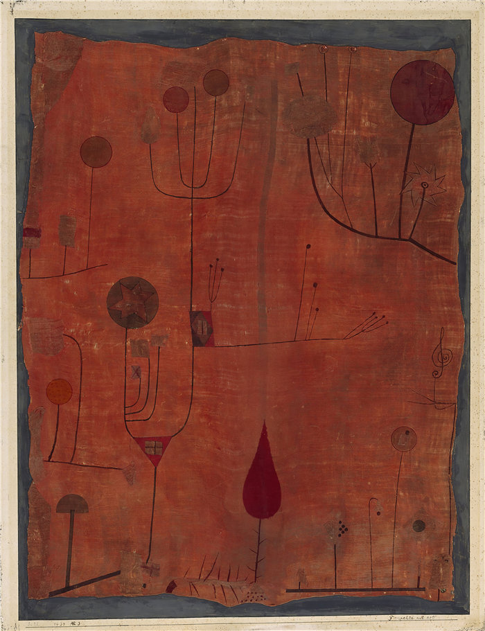 保罗・克利（Paul Klee，德国 ）作品-红色水果 (1930)