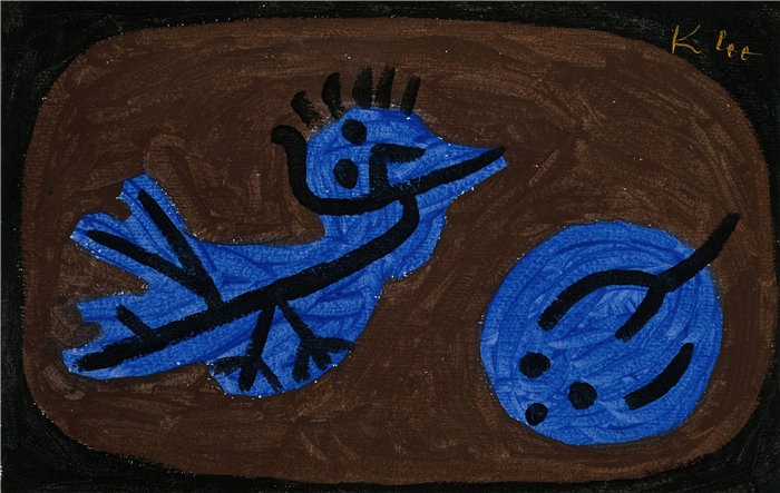 保罗・克利（Paul Klee，德国 ）作品-蓝鸟南瓜 (1939)