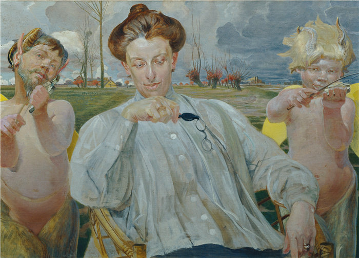 杰克·马尔切夫斯基(Jacek Malczewski，波兰画家)作品-Die Frau des Künstlers (1905)