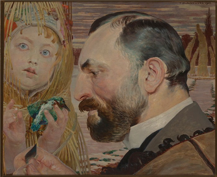 杰克 · 马尔切夫斯基(Jacek Malczewski，波兰画家)作品-Feliks Jasieński 的肖像 (1903) (1)