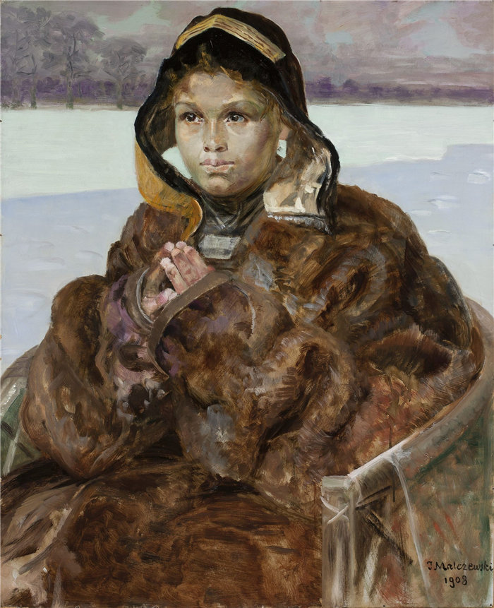 杰克·马尔切夫斯基(Jacek Malczewski,波兰画家)作品-埃莱奈 (1908)