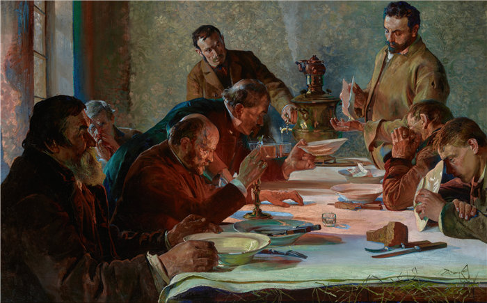 杰克·马尔切夫斯基(Jacek Malczewski,波兰画家)作品-西伯利亚的平安夜 (1892)