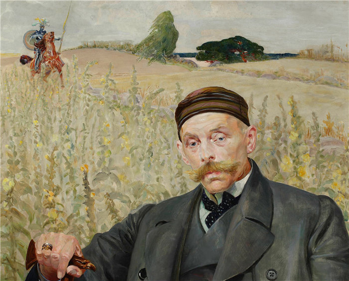 杰克·马尔切夫斯基(Jacek Malczewski,波兰画家)作品-瓦茨瓦夫·卡尔切夫斯基 (Wacław Karczewski) 的肖像 (1906)