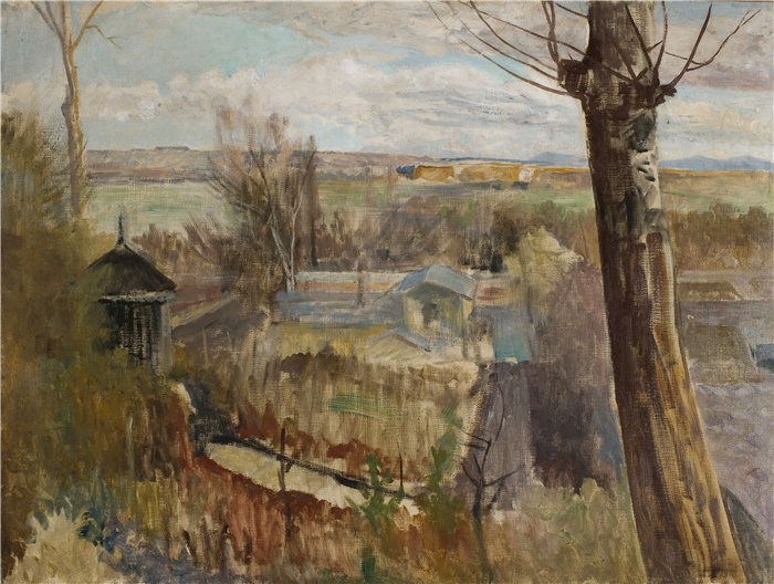 杰克·马尔切夫斯基(Jacek Malczewski，波兰画家)作品-萨尔瓦托的风景（1911）