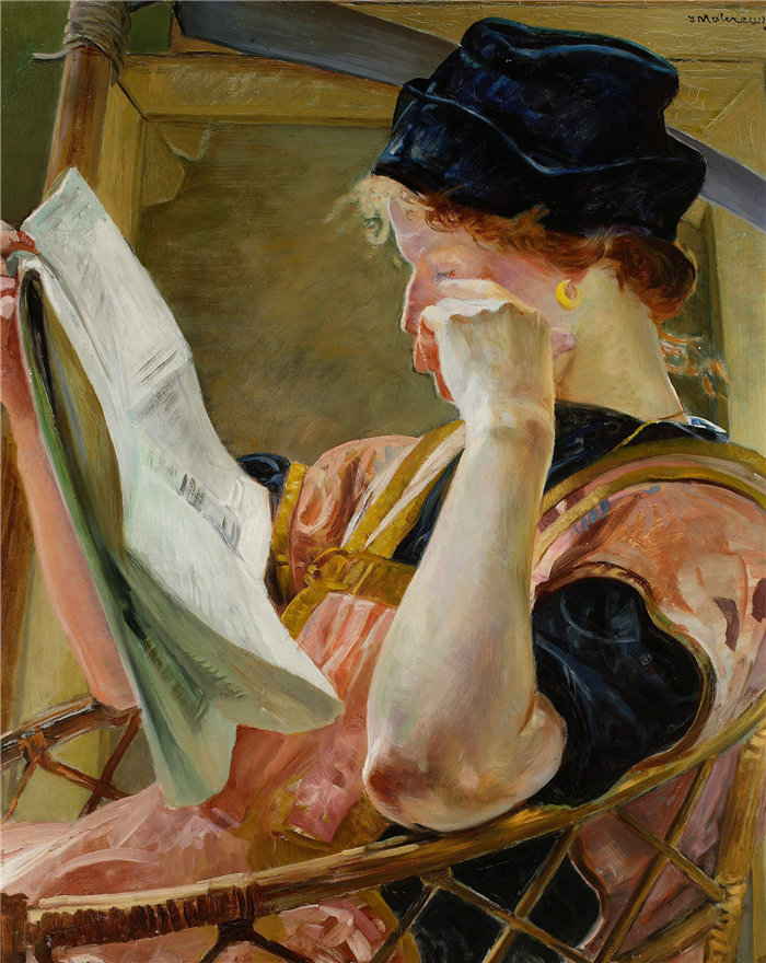 杰克·马尔切夫斯基(Jacek Malczewski,波兰画家)作品-女模特 (1907)