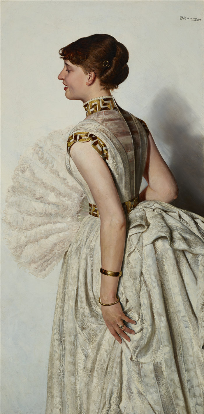 杰克·马尔切夫斯基(Jacek Malczewski,波兰画家)作品-未婚妻的肖像 (1887)