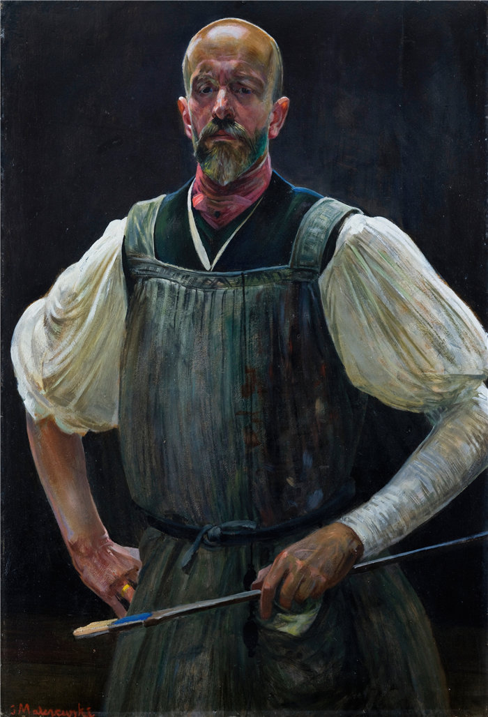 杰克·马尔切夫斯基(Jacek Malczewski,波兰画家)作品-自画像(1908-1915)