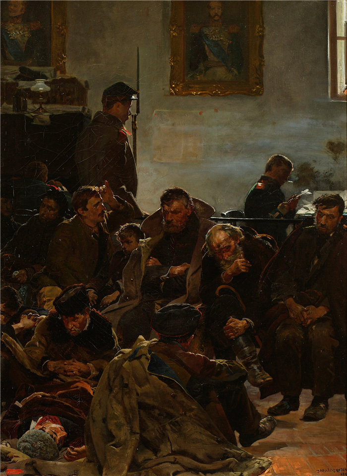 杰克·马尔切夫斯基(Jacek Malczewski，波兰画家)作品-流放途中（前往西伯利亚的罪犯）（1890 年）