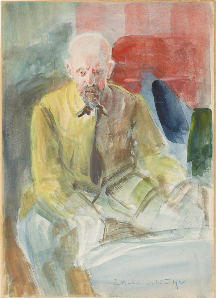 杰克·马尔切夫斯基(Jacek Malczewski,波兰画家)作品-自画像(1920)