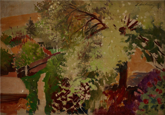 杰克·马尔切夫斯基(Jacek Malczewski,波兰画家)作品-夏日风景(1903 - 1907)