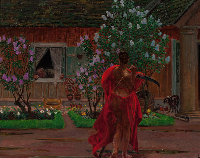 杰克·马尔切夫斯基(Jacek Malczewski,波兰画家)作品-塔纳托斯 (1898-99)