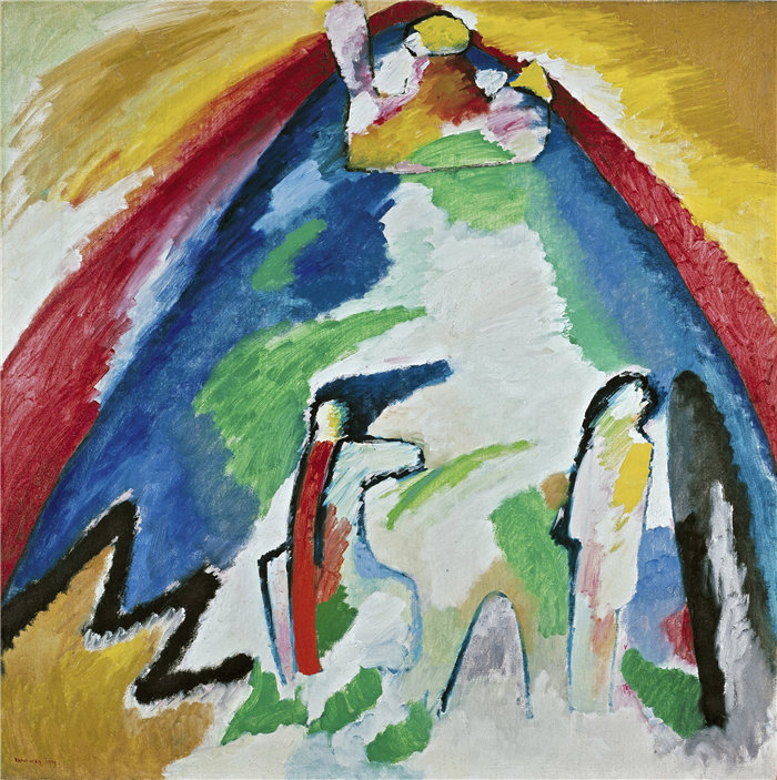 瓦西里·康定斯基（Wassily Kandinsky，俄罗斯画家）作品-伯格 (1909)