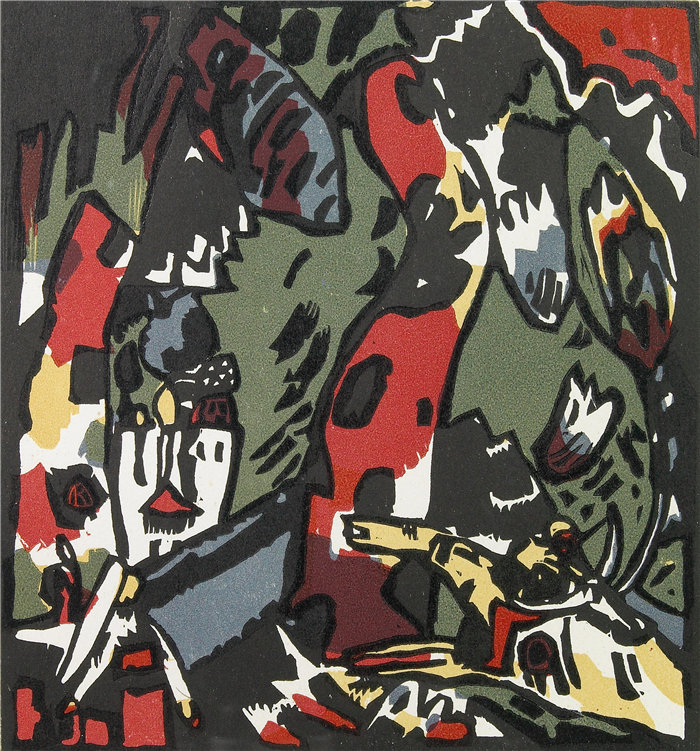 瓦西里·康定斯基（Wassily Kandinsky，俄罗斯画家）作品-博根舒茨 (1908-09)