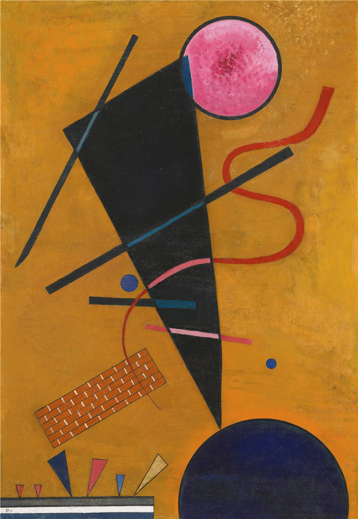 瓦西里·康定斯基（Wassily Kandinsky，俄罗斯画家）作品-Berührung（接触）（1924）