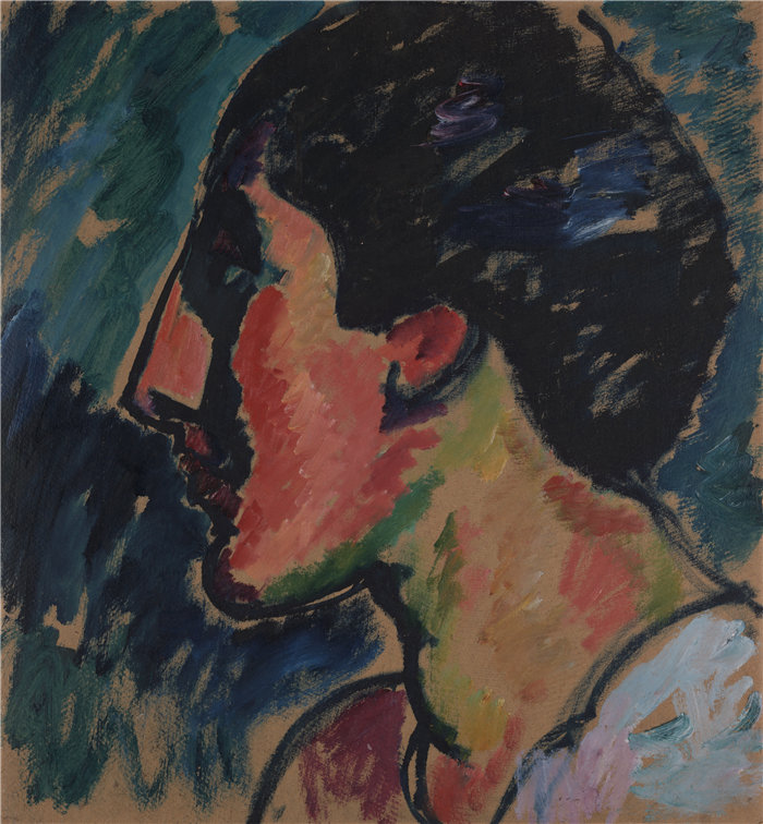 瓦西里·康定斯基（Wassily Kandinsky，俄罗斯画家）作品-抽象 (1922)