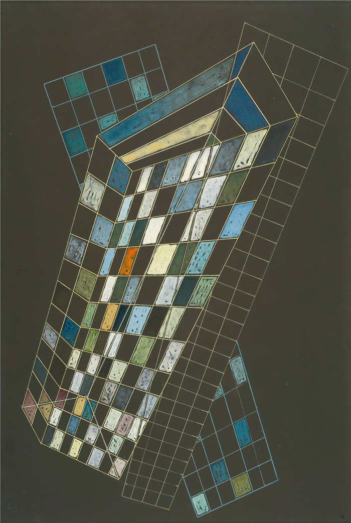 瓦西里·康定斯基（Wassily Kandinsky，俄罗斯画家）作品-Ohne 标题 (1941)