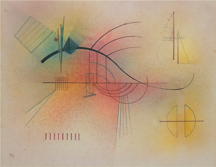 瓦西里·康定斯基（Wassily Kandinsky，俄罗斯画家）作品-Linie（线）（1929）