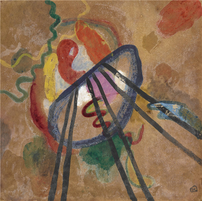 瓦西里·康定斯基(Wassily Kandinsky,俄罗斯画家)作品-靴子 (1911)