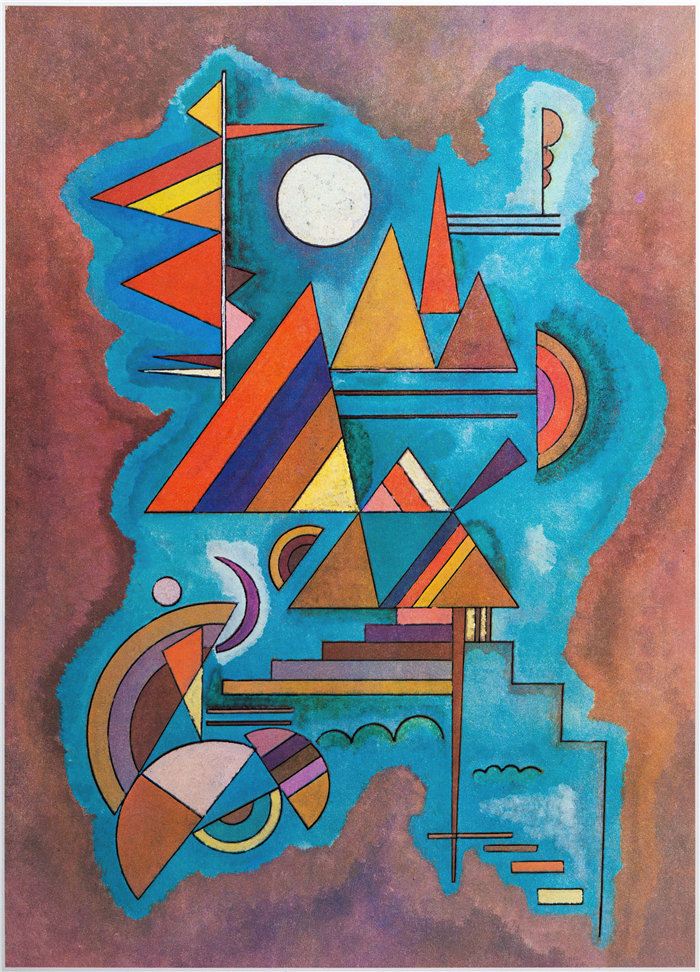 瓦西里·康定斯基（Wassily Kandinsky，俄罗斯画家）作品-站立 (1930)