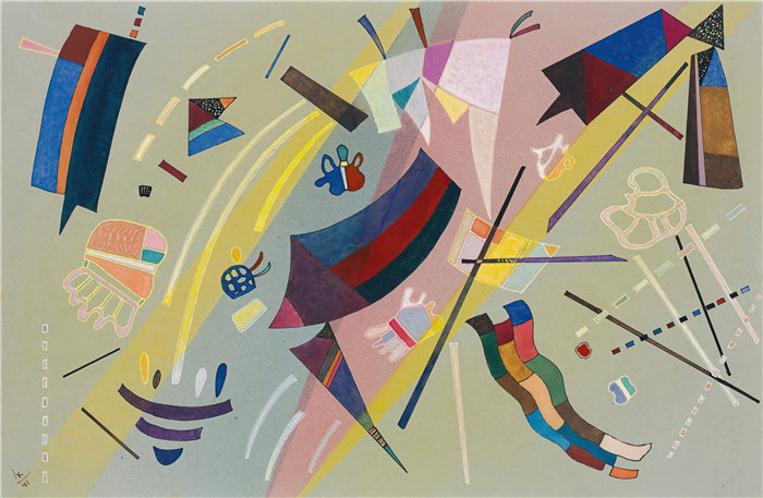 瓦西里·康定斯基(Wassily Kandinsky,俄罗斯画家)作品-无标题 (1941)