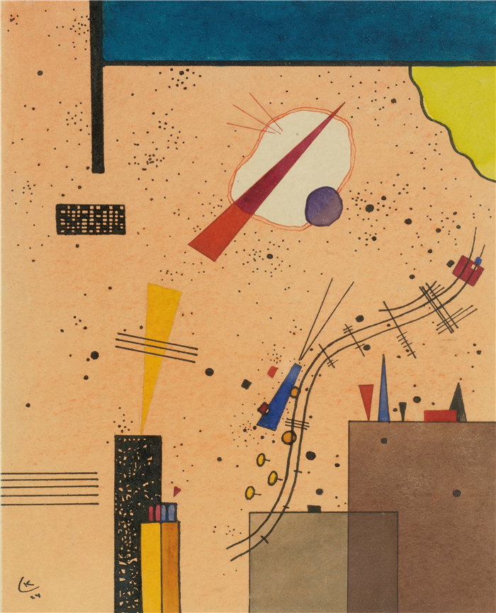 瓦西里·康定斯基(Wassily Kandinsky,俄罗斯画家)作品-雪碧(喷雾)(1924)