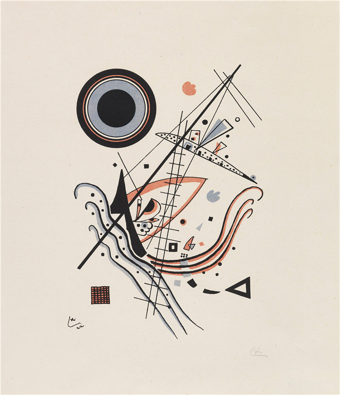 瓦西里·康定斯基(Wassily Kandinsky,俄罗斯画家)作品-石版画“Blau”(1922 年)