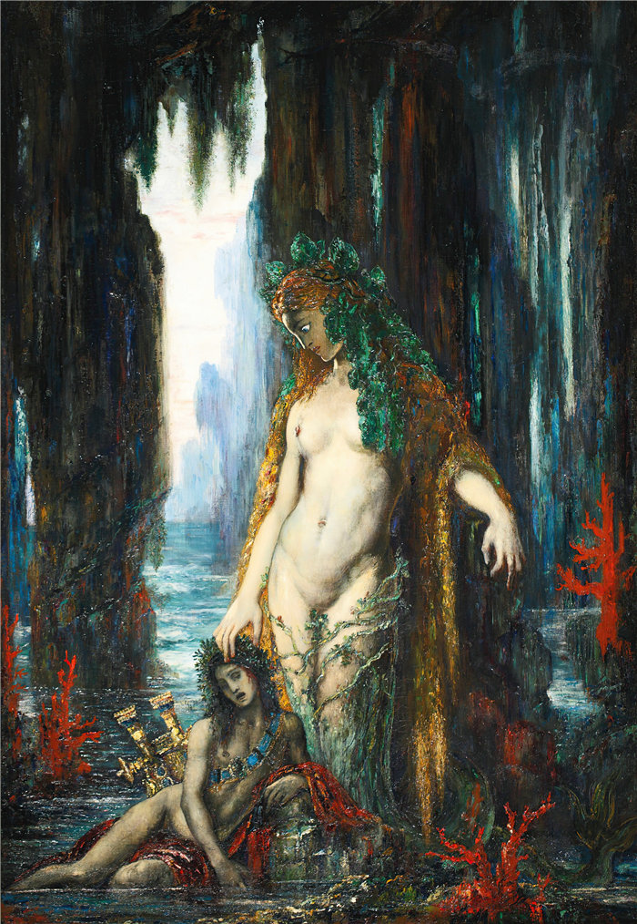 古斯塔夫·莫罗（Gustave Moreau，法国画家)-Le Poète Et La Sirène，1893 年