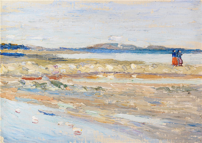 瓦西里·康定斯基（Wassily Kandinsky，俄罗斯画家）作品-突尼斯 – 斯特兰德 (1905)