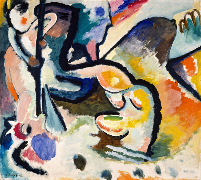 瓦西里·康定斯基(Wassily Kandinsky,俄罗斯画家)作品-圣乔治三世 (1911)
