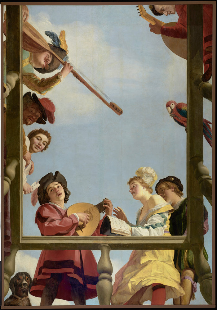 格里特·范·霍恩霍斯特（Gerrit van Honthorst，荷兰）-阳台上的乐队 (1622)