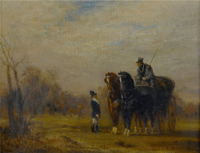 古斯塔夫·莫罗（Gustave Moreau，法国画家)-教练 (1854)