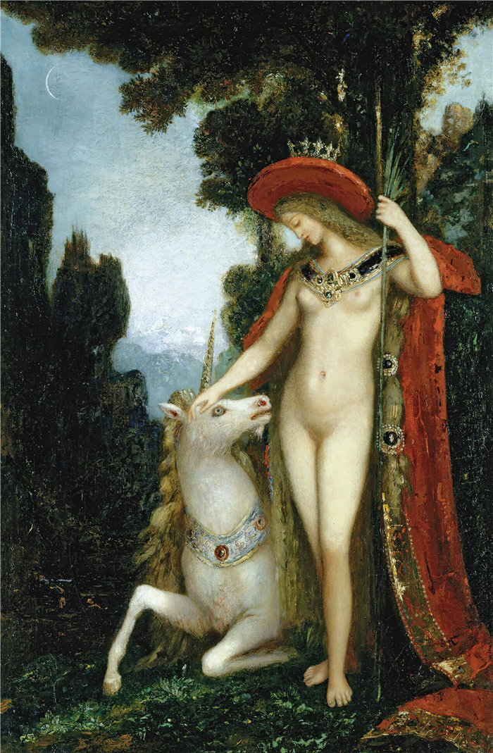 古斯塔夫·莫罗（Gustave Moreau，法国画家)-独角兽