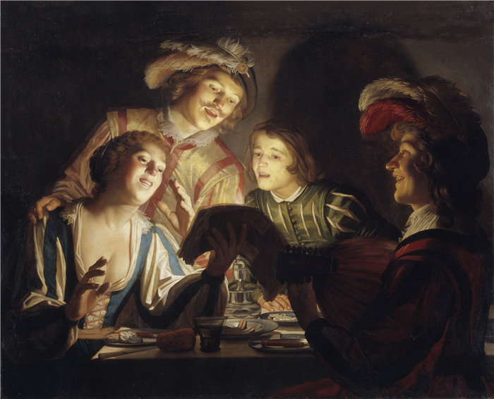 格里特·范·霍恩霍斯特（Gerrit van Honthorst，荷兰）-烛光乐队 (1623)