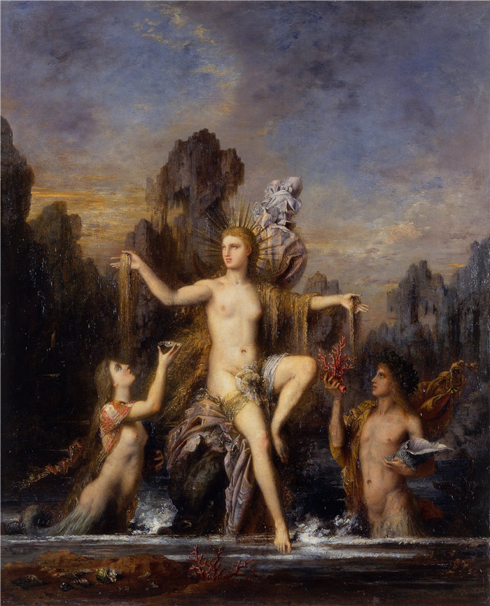 古斯塔夫·莫罗（Gustave Moreau，法国画家)-金星从海中升起