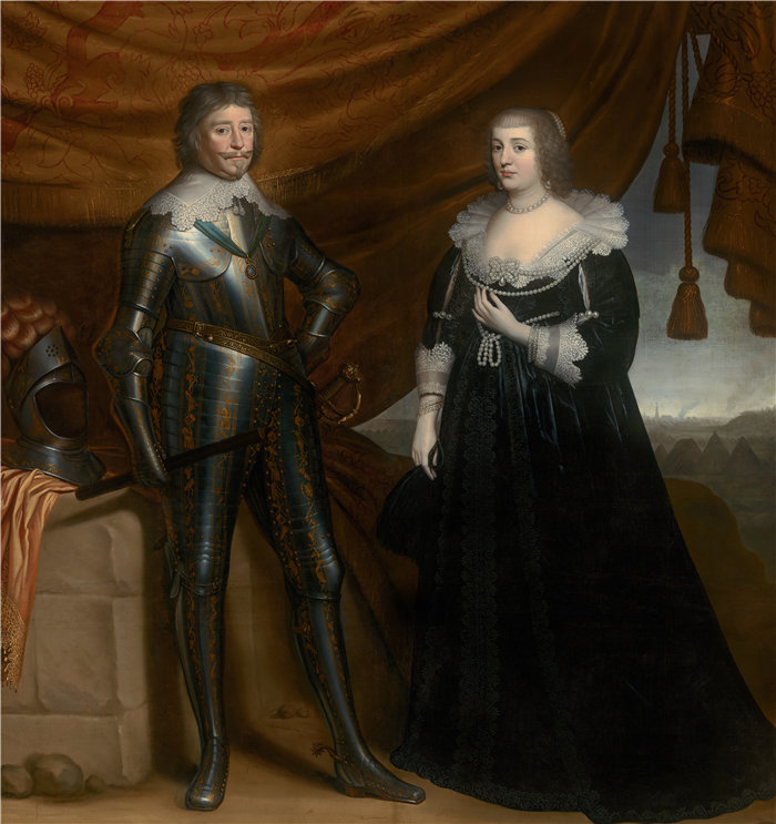 格里特·范·霍恩霍斯特(Gerrit van Honthorst,荷兰)-Frederik Hendrik(1584-1647)和 Solms-Braunfels 的 Amalia(1602-1675
