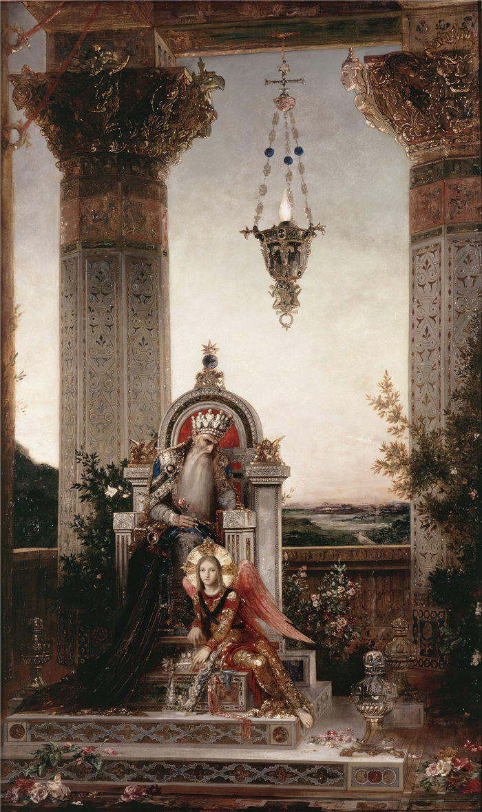古斯塔夫·莫罗（Gustave Moreau，法国画家)-大卫王 (1878)
