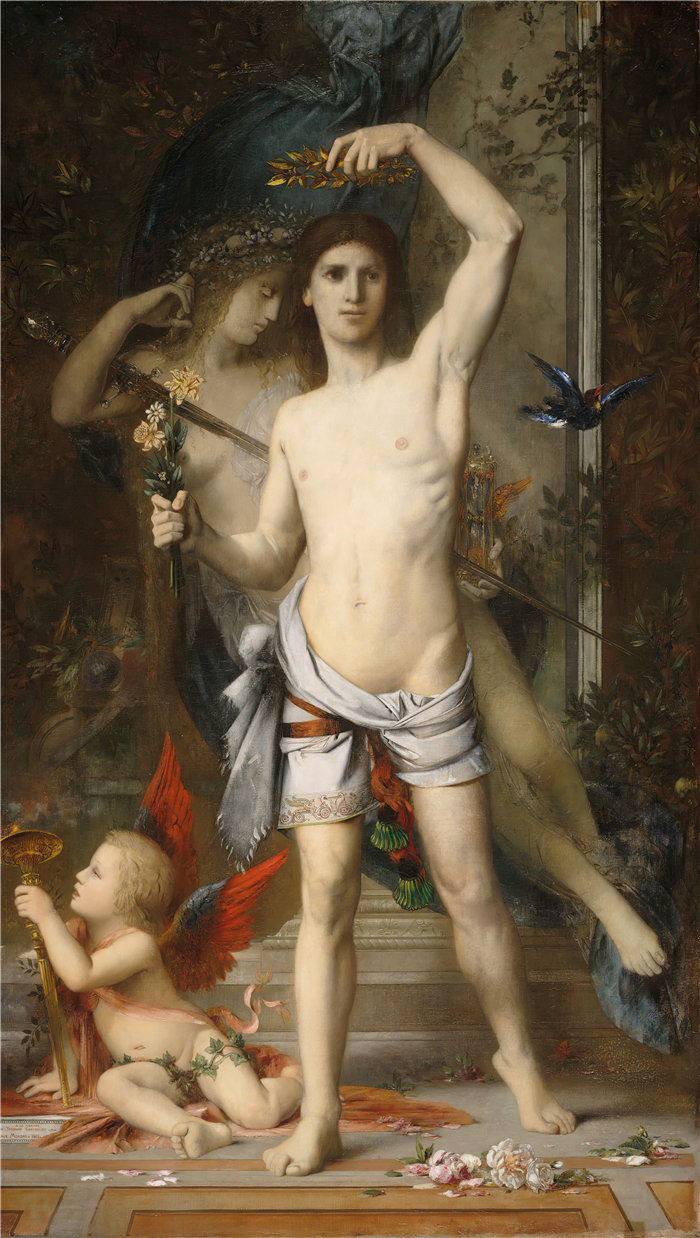 古斯塔夫·莫罗（Gustave Moreau，法国画家)-年轻人与死亡（1856-1865）