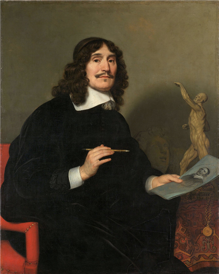 格里特·范·霍恩霍斯特（Gerrit van Honthorst，荷兰）-艺术家肖像（1655）