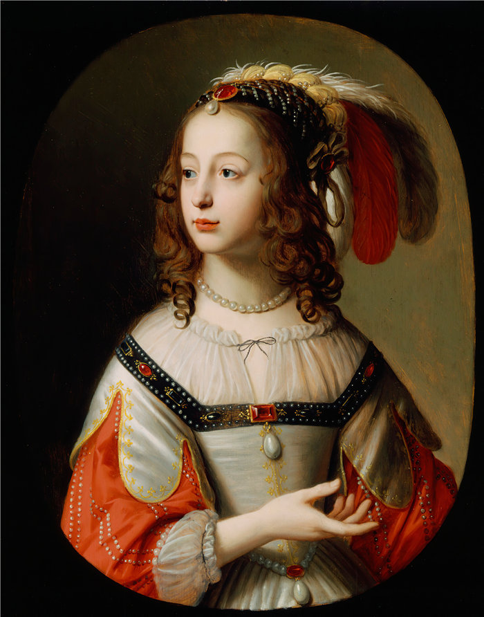 格里特·范·霍恩霍斯特（Gerrit van Honthorst，荷兰）-索菲亚的肖像，帕拉蒂尼公主 (1641)
